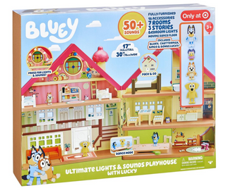 Bluey Ultimate Lights & Sounds Playhouse with Lucky Toy New With Box
