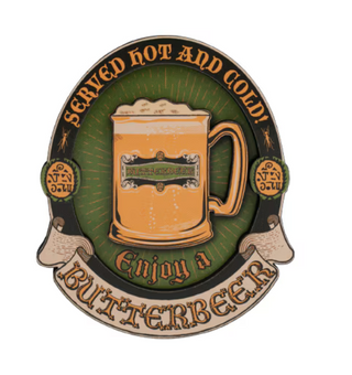 Universal Studios Wizarding Harry Potter Enjoy Butterbeer Wooden Magnet New