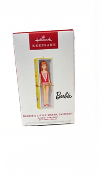 Hallmark 2024 Keepsake Barbie 60th Little Sister Skipper Christmas Ornament New