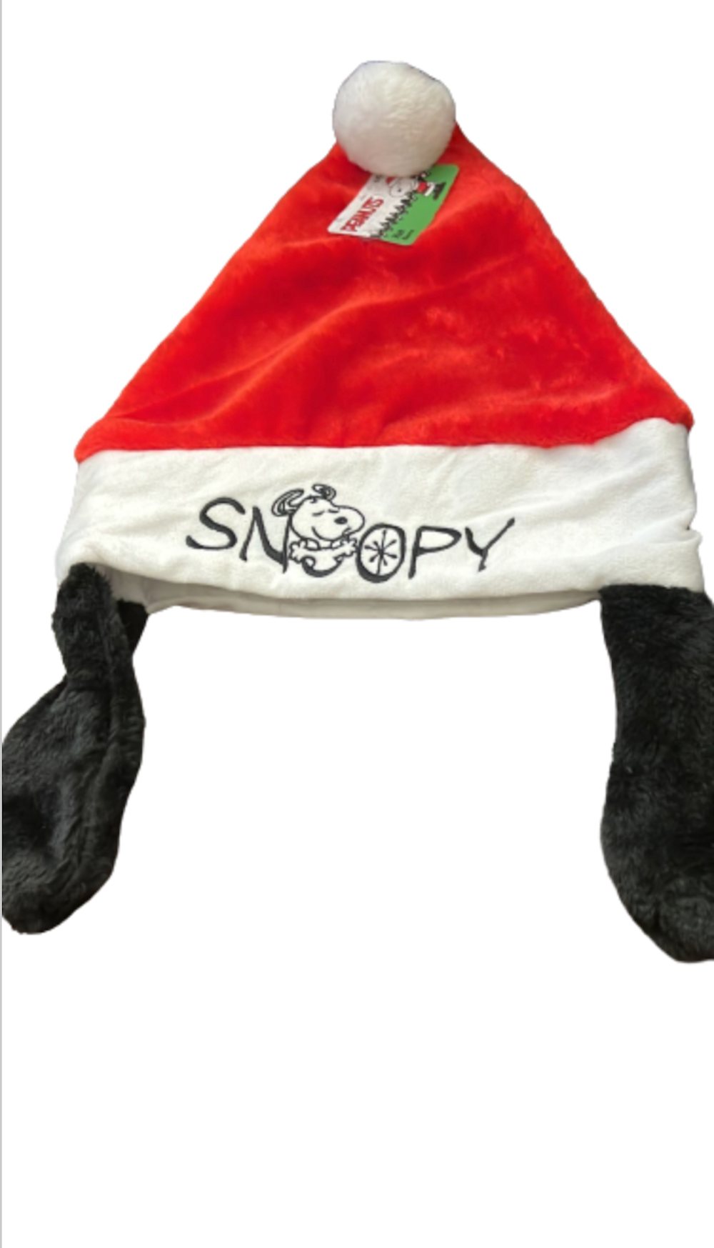 Peanuts Snoopy Ears Santa Holiday Christmas Hat New with Tag