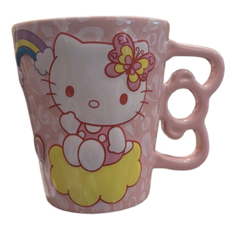 Universal Studios Hello Kitty on a Cloud Ceramic Coffee Mug Pink New With Tag
