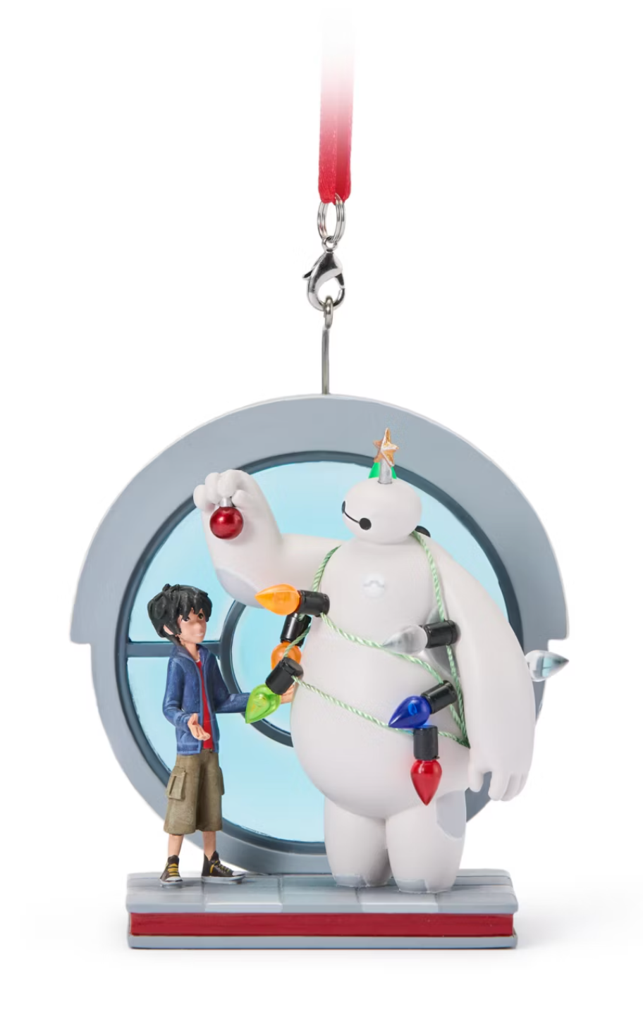 Disney Parks Hiro Wrapping Light Baymax Sketchbook Christmas Ornament Big Hero 6