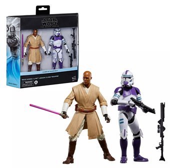 Disney Parks Star Wars Mace Windu & 187th Legion Clone Trooper Action Figure New