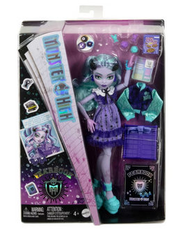 Monster High 12.5" Fearbook Twyla Fashion Doll Varsity Jacket Music New W Box