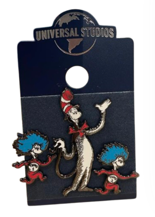 Universal Studios Cat in the Hat Dr Seuss Set of 3 Pin New With Tag