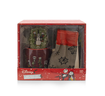 The Nightmare Before Christmas Mug Sock & Acrylic Door Hanger Gift Set New Box