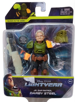 Disney Pixar Lightyear Glow Action Jr. Zap Patrol Darby Steel Figure Toy New