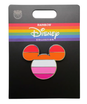 Disney Parks Mickey Proud Icon Pin Lesbian Flag Pride Collection New with Card