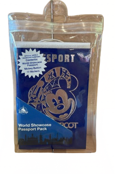 Disney Parks Epcot World Showcase Mickey Passport Pack Buttons and Stickers New