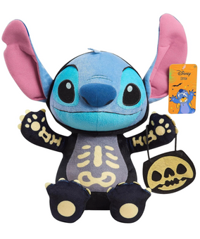 Disney Stitch Halloween as Skeleton Large Plush New with Tags