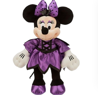 Disney Store Halloween Minnie Purple Vampire 13in Plush New with Tag