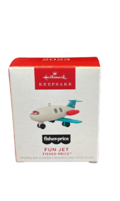 Hallmark 2023 Keepsake Mini Fisher-Price Fun Jet Christmas Ornament New with Box