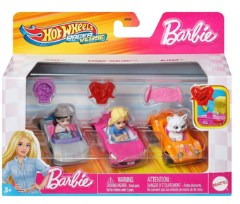 Hot Wheels RacerVerse Barbie Diecast Toy Car - 3pk Style 1 Toy New with Tag