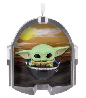 Hallmark Funko Pop Disney Star Wars Mandalorian Grogu Christmas Ornament New