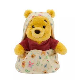 Disney Parks Winnie the Pooh Small Plush in Swaddle Babies in a Blanket Toy New