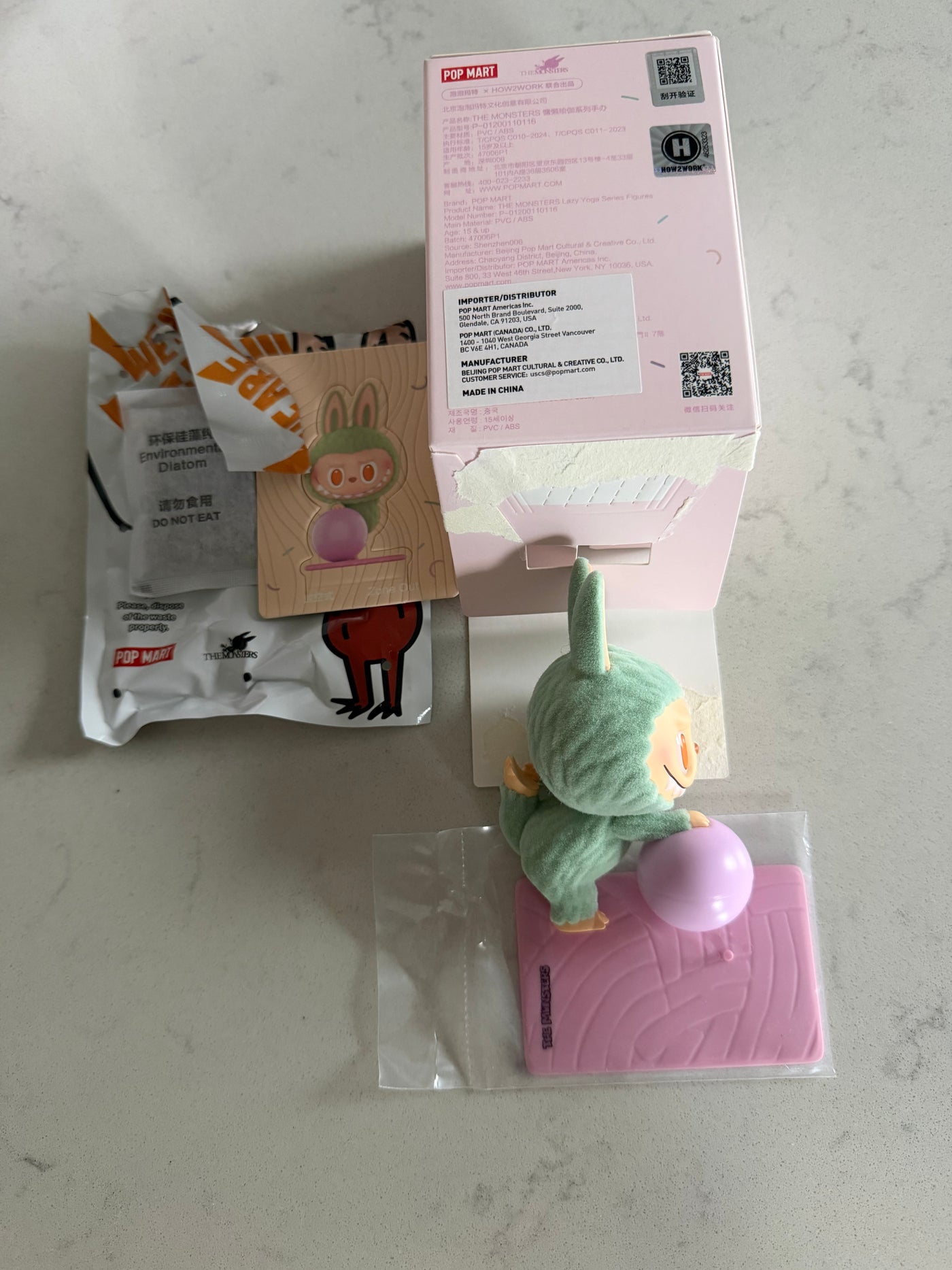 Pop Mart Labubu The Monsters Lazy Yoga Zone Out Figure USA SELLER New with Box