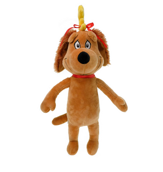 Dr Seuss The Grinch Who Stole Christmas Max with Reindeer Antlers Plush New