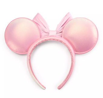Disney Parks Minnie Mouse Pearled Ear Headband Adults Rose Pearl New With Tag