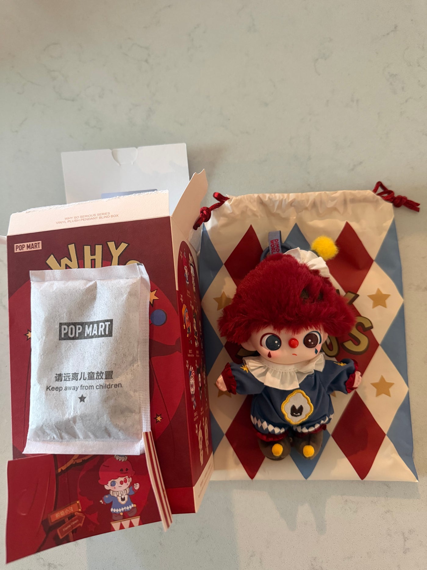 Pop Mart Labubu The Monsters Why So Serious Flame Clown Vinyl Plush USA New