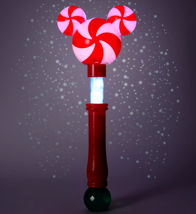Disney Parks Mickey Mouse Icon Peppermint Swirl Holiday Scented Bubble Wand New