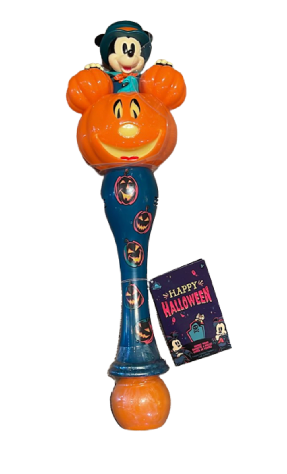 Disney Parks Halloween 2023 Mickey Pumpkin Bubble Wand New with Tag