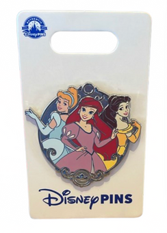 Disney Parks Disney Princesses - Cinderella, Ariel, and Belle Character Cluster Pin New With Card