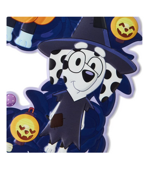 Halloween Bluey and Friends Metal Wreath Decor New with Tag