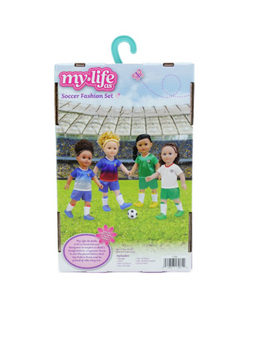 My Life As Green Soccer Fashion 7-Piece Set for 18-Inch Dolls New With Box
