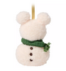 Disney Parks Mickey Snowman Plush Christmas Ornament New with Tag