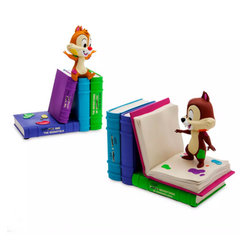 Disney Parks Chip 'n Dale Madly Mischievous Bookends by Lewis Whitman New