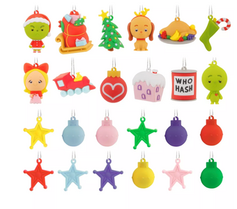 Hallmark The Grinch Christmas Countdown Calendar 24 Days of Mini Ornaments New