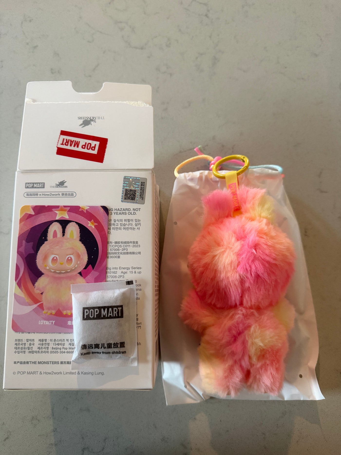 Pop Mart Labubu The Monsters Big to Energy Loyality Vinyl Face Plush Keychain