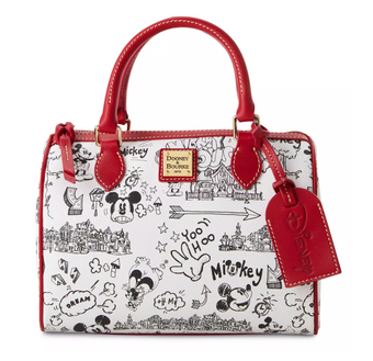 Disney Parks Mickey Sketch Art Dooney & Bourke Satchel Bag New with Tag