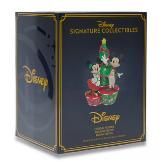 Disney Parks Mickey Mouse Minnie Holiday Christmas Statue Signature Figurine