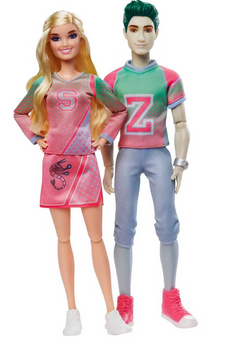 Disney Zombies 2pk Addison Cheerleader and Zed Football Player Doll New With Tag