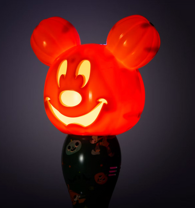Disney Parks Mickey Pumpkin Jack-o'-Lantern Halloween Light-Up Bubble Wand New