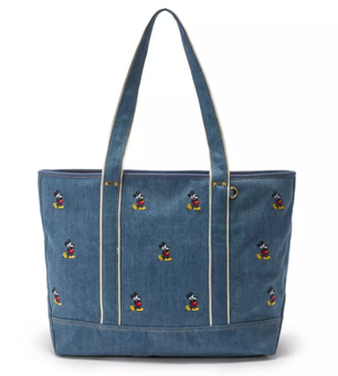 Disney Parks Walt Disney World Mickey Mouse Denim Tote Bag New With Tag