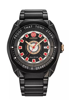 Disney Parks Tony Stark Stainless Steel Eco-Drive Watch Citizen New with Box