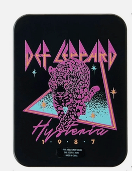 Def Leppard Band Crew Socks One Size Fits Most Unisex with Collectible Box New