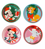 Disney Classics Christmas Mickey Minnie Simba Dumbo Holiday Plate Set of 4 New