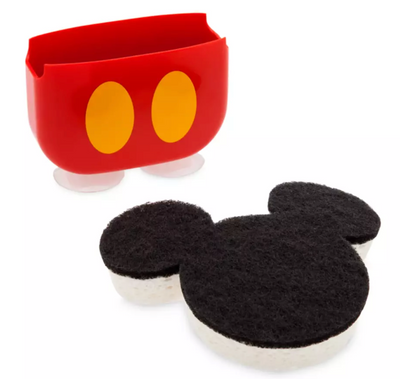 Disney Parks Mickey Mouse Kitchen Sponge and Holder New With Tag