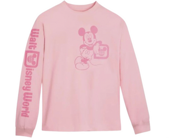 Disney Parks Piglet Pink Collection WDW Mickey Long Sleeve Shirt XL New with Tag