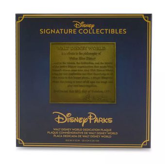 Disney Parks Walt Disney World Dedication Plaque Replica 55th New With Tag