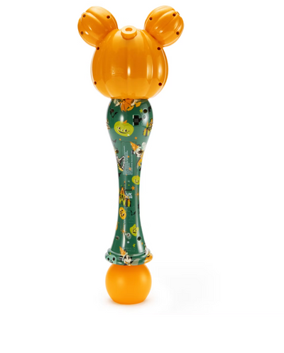 Disney Parks Mickey Pumpkin Jack-o'-Lantern Halloween Light-Up Bubble Wand New