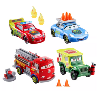 Disney Pixar Cars Race & Rescue Crew Die-Cast 4-Pack Toy New With Tag