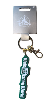 Disney Parks Walt Disney World Logo Mania Green Keychain New With Tag