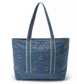 Disney Parks Walt Disney World Mickey Mouse Denim Tote Bag New With Tag