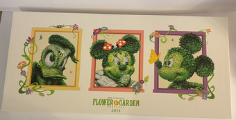disney 2014 flower garden minnie mickey donald canvas giclee limited new in box