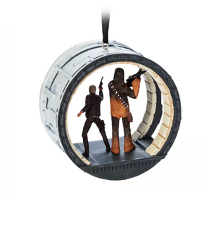 Disney Parks Han Solo and Chewbacca Sketchbook Christmas Ornament New With Tag