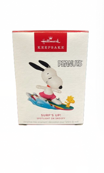 Hallmark 2024 Keepsake Peanuts Spotlight on Snoopy Surf's Up Christmas Ornament
